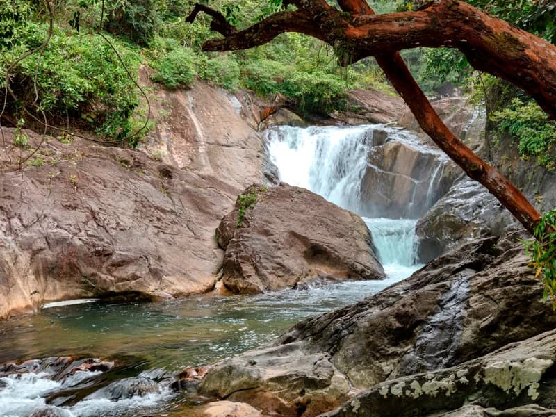 Rocky waterfall with swimming pool at Khlong Phlu, Koh Chang
