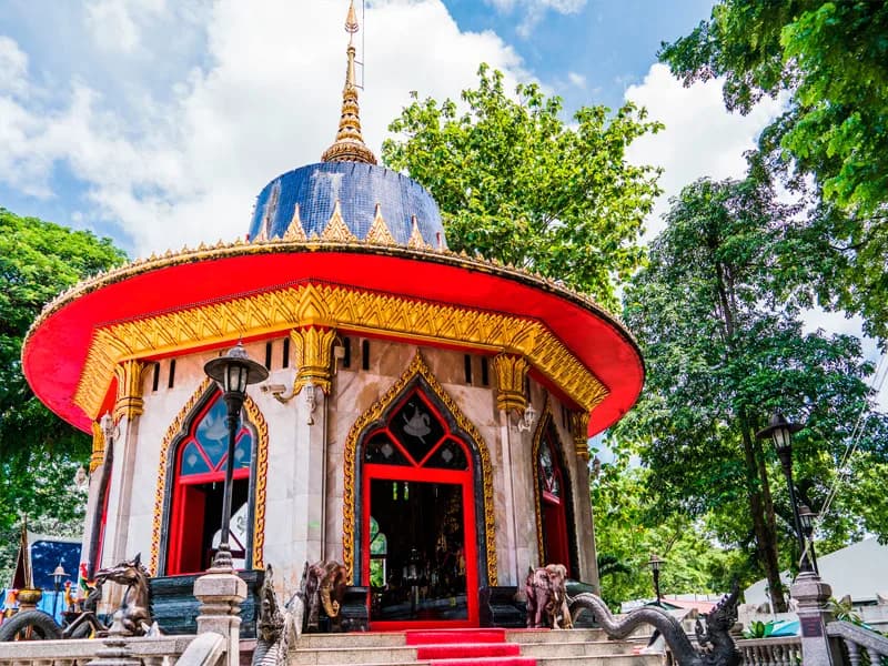 Ornate shrine of King Taksin in Chanthaburi