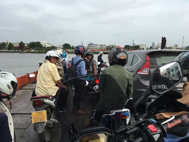 Saming Phray pier Bangkok ferry crossing