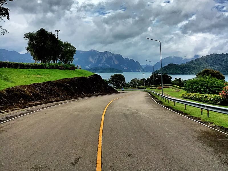 Limestone road scenery between Phuket and Krabi