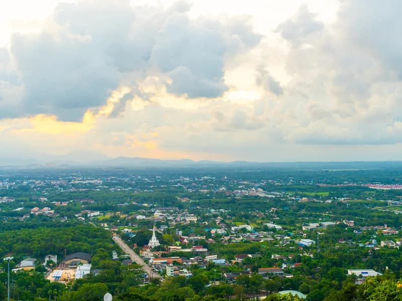 Traditional Thai village on the route to Hat Yai
