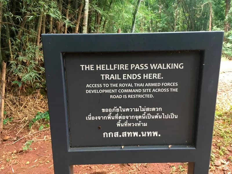 Death Railway track along the mountainside