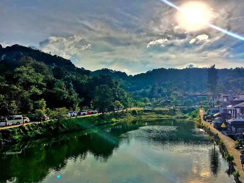 Village homestay nestled in rainforest mountains